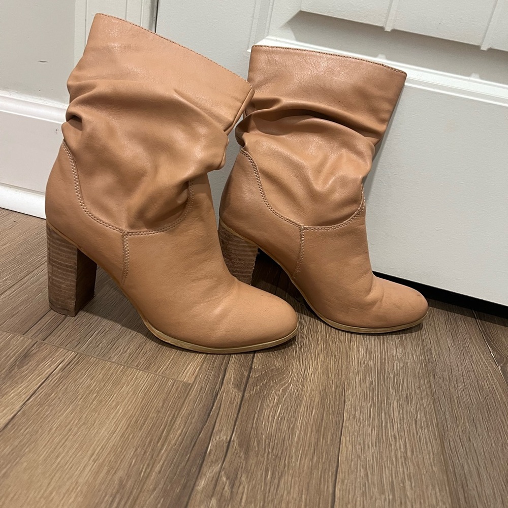 Vici Tan Heeled Boots for Women